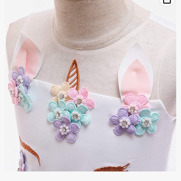Princess Dresses for girls Unicorn Costume Flower Pageant Dress - Picture 6 of 7